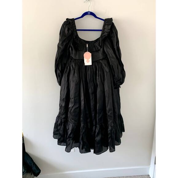 selkie Dresses & Skirts - NEW Selkie Caviar Black The French Mayfair Long Puff Dress Size Small